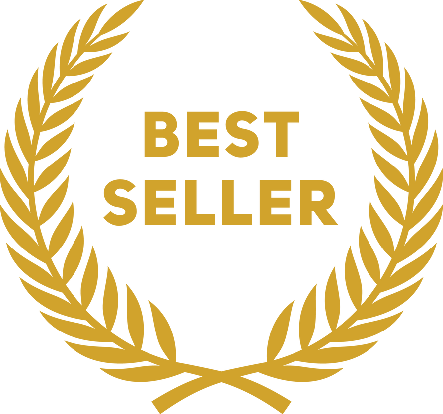 Best seller badge. Laurel wreath winner award.